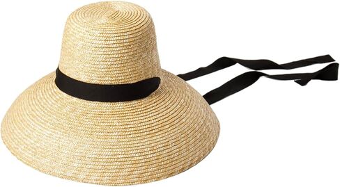 Sunshade Straw Hat with Chin Strap Hand-woven Elegant r Hat for Sun Hat Wide Brim Sunhat for Friend Gathering Parti in Saudi Arabia