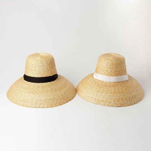 Sunshade Straw Hat with Chin Strap Hand-woven Elegant r Hat for Sun Hat Wide Brim Sunhat for Friend Gathering Parti in Saudi Arabia
