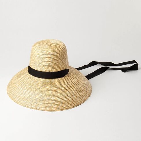 Sunshade Straw Hat with Chin Strap Hand-woven Elegant r Hat for Sun Hat Wide Brim Sunhat for Friend Gathering Parti in Saudi Arabia
