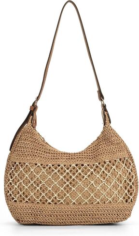 Women's Straw Weaving Hobo Bag, Woven Beach Bag, Summer Travel Beach Handbags 2026 in Kuwait