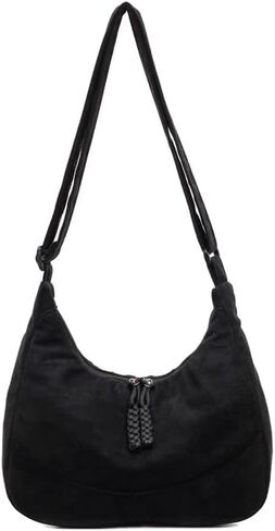 Shoulder Bag for Women,Ultra Soft Foldable Vegan Leather Crossbody Bag,Stylish Slouchy Tote Purses Hobo Handbag in Saudi Arabia