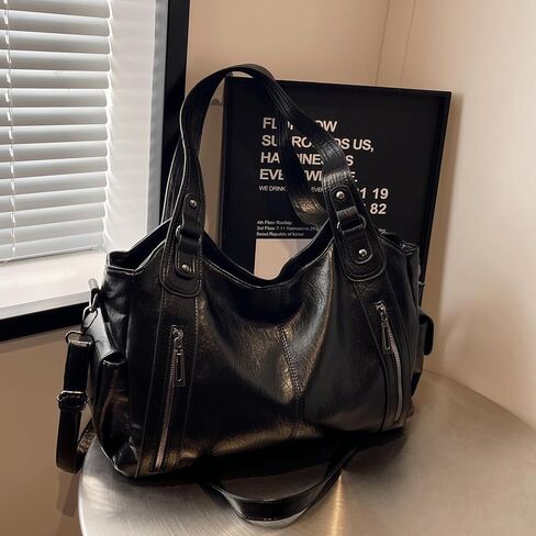 Crossbody Tote Bag for Women Large Size Retro Single-Shoulder Bag, handbag Bucket,Soft Hobo Bags,Purse for Gift,Travel,Work in Saudi Arabia