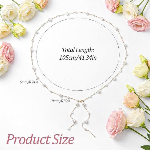 Pearl Waist Chain, Pearl Belts for Women Gold Pearls Belly Chains for Dresses Skirts Summer Bikini Beach Jewelry Accessories in Saudi Arabia