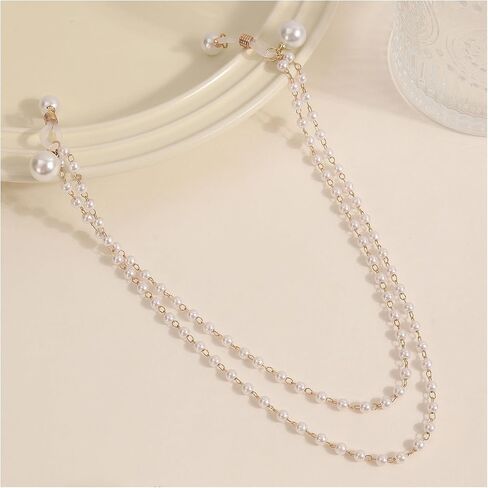 White Pearl Tassel Non Piercing Nipple Chain Jewelry for Women Layered Beaded Chest Chain Festival Rave Pearl Nipple Accessories Jewelry in Kuwait
