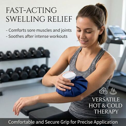Reusable Ice Pack for Injuries, Hot and Cold Therapy Bag with Wide Mouth Cap, Cold Compress and Hot Water Bag for Knee, Shoulder, Back, Neck Pain Relief, Sprains, Swelling, Sports Injury in Kuwait