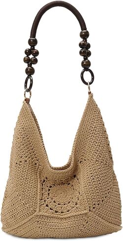 MYHOZEE Crochet Bag for Women Boho Beach Bag Fully Lined Summer Woven Tote Bag Lightweight Hobo Purse for Vacation in Saudi Arabia
