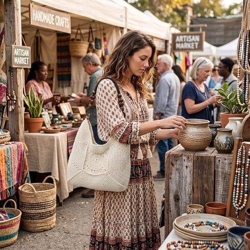 MYHOZEE Crochet Bag for Women Boho Beach Bag Fully Lined Summer Woven Tote Bag Lightweight Hobo Purse for Vacation in Saudi Arabia