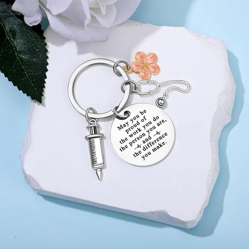 Nurse Gifts Nurses Week Gift Nurse Appreciation Gifts for Women Gift for Nurses Canvas Tote Bag Keychain in Saudi Arabia