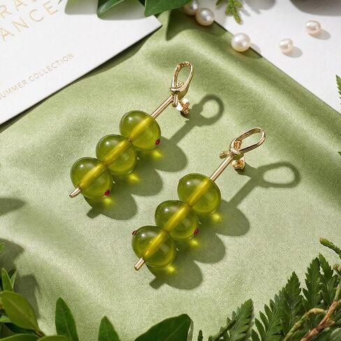 Trinckle Olive Earrings for Women, Martinis Dangle Earrings Match Cocktail Party Dresses, Olive Green Fun Vacation Summer Gifts, Beach Fruit Earrings as Olive Funky Jewelry for Cocktail Party Decorations in Saudi Arabia