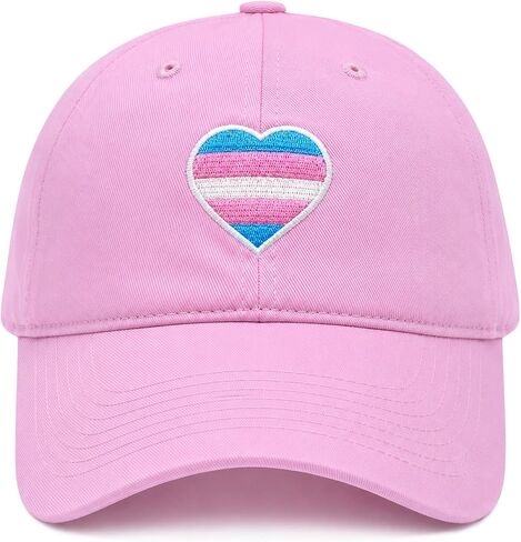 LGBT Pride Hat, Embroidered Rainbow Heart Hat, Adjustable Gay Lesbian Love Baseball Cap for Men Women in Saudi Arabia
