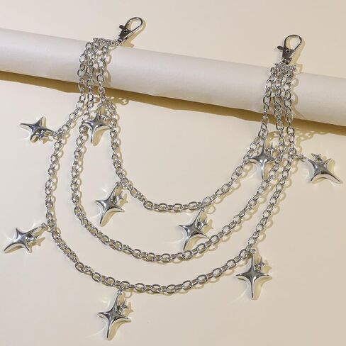 Pants Chain for Men Women -Trouser Chains, Jean Chains Goth Accessories Pant Chain Punk Acrylic Coloured Trouser Chain for Pants in Saudi Arabia