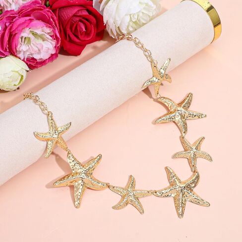 cobee Gold Starfish Waist Chain Belt for Women, Starfish Body Chain Shell Belly Chains Adjustable Bikini Link Waist Summer Beach Jewelry for Women in Kuwait