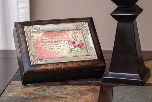 Cottage Garden Many Wonderful People You Surpass Burlwood Jewelry Music Box Plays Wonderful World in Kuwait