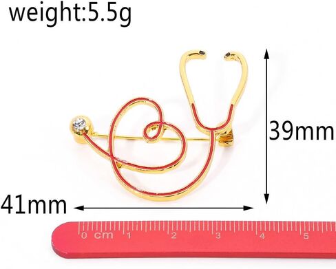 Stethoscope Brooch Pins for Nurses Doctors Personality Enamel Nurse Medicine Stethoscope Heartbeat Brooches Backpack Clothing Accessories Jewelry in Kuwait