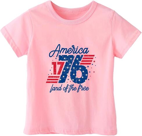Toddler Boys 4th of July Shirt, Girls Kids Red White and Blue Shirts, American 250 USA Flag Patriotic Tee 2-8T in Saudi Arabia