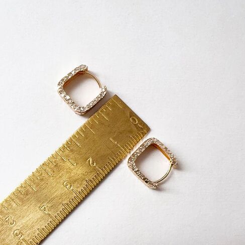 Small Hoop Earrings for Women Glitter Hoops Gold Plated with 925 Sterling Silver Post in Saudi Arabia