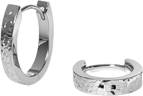 Small Hoop Earrings for Women Glitter Hoops Gold Plated with 925 Sterling Silver Post in Saudi Arabia