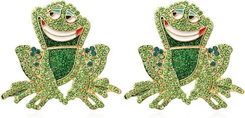 Frog Earrings for Women Vintage Rhinestone Frogs Stud Earrings Cute Funny Animal Earrings Frog Jewelry for Women in Saudi Arabia