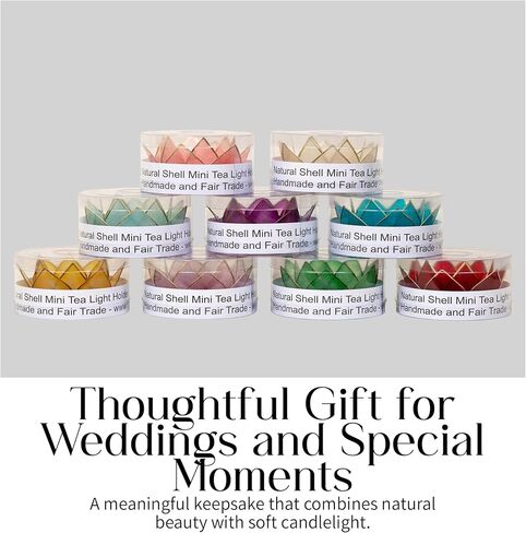 Om Gallery Mini Gemstone Lotus Tealight Holder - Handcrafted Capiz Shell Design for Soft Glow, Elegant Home & Table Decor, Wedding Centerpiece, Votive Candle Styling & Thoughtful Gifting - Rose Quartz in Saudi Arabia