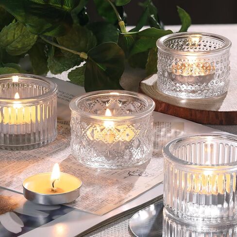 Lanttu 15 Pcs Clear Tealight Candle Holders Bulk Glass Votive Candle Holders Set for Wedding Table Centerpiece Home Party Holiday Decor in Saudi Arabia