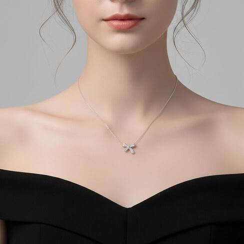 3Pcs Bow Jewelry Set, Gold Bow Necklace Bracelet Earrings with Radiant Rhinestone, Ribbon Knot Accessories for Women, Sophisticated Keepsakes for Ladies and Prom Events in Kuwait