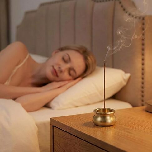 3Pcs Incense Holder, Mini Dual-Purpose Copper Incense Cones Holder, Gold Cone Stick Burner Plate Tower Bowl Holders Home Decoration in Kuwait