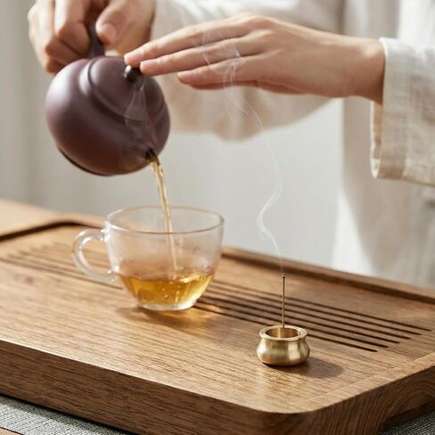 3Pcs Incense Holder, Mini Dual-Purpose Copper Incense Cones Holder, Gold Cone Stick Burner Plate Tower Bowl Holders Home Decoration in Kuwait