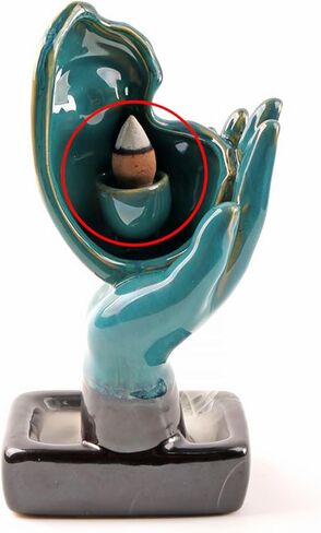Backflow Ceramic Incense Burner for Incense Cones Creative Half Face Contemplate Reverse Flow Censer Incense Stick Holder in Saudi Arabia