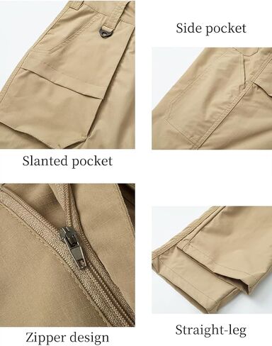 Men's Tactical Cargo Pants, Lightweight Water Resistant Work Pants with 7 Pockets for Work and Outdoor in Kuwait