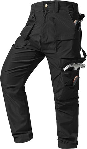 Men's Tactical Cargo Pants, Lightweight Water Resistant Work Pants with 7 Pockets for Work and Outdoor in Kuwait