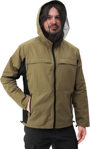Mosquito Jacket with Ice Packs, Zipper Bug-Proof Shirt, Durable Mosquito Net Suit Proof Clothing for Garden Hiking in Saudi Arabia