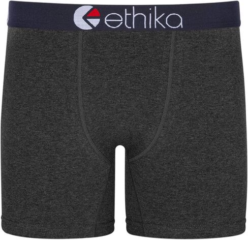 سروال داخلي رجالي من Ethika، قابل للتمدد في 4 اتجاهات مع حزام خصر مميز، بدون راحة أثناء الركوب - منقط داكن (DGY، L) in Kuwait