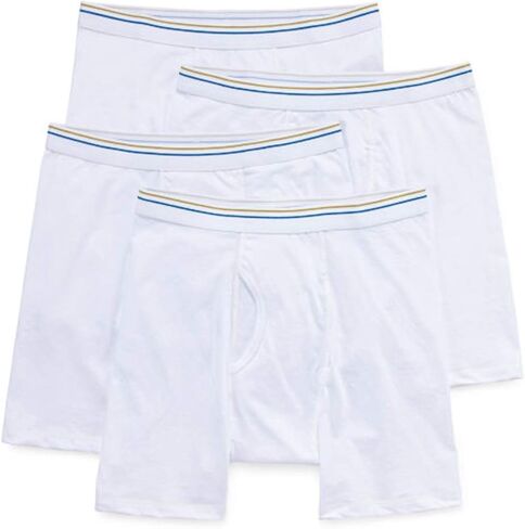 Stafford 4 Pair Dry and Cool Blended Men's Boxer Briefs (Medium) White in Kuwait