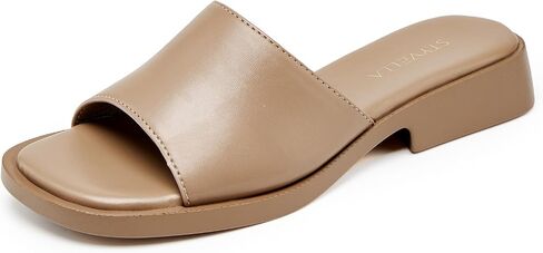 Women’s Minimalist Flat Slide Sandals Simple Casual Slip On Sandals for Women Comfortable Everyday Walking Summer Beach Vacation Shoes Open Toe Fashion Backless Travel Sandals 1.18 Inch Platform in Saudi Arabia