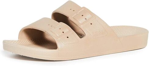 Freedom Moses Women's Moses Two Band Slides, Sands, 7-8 Medium US in Saudi Arabia