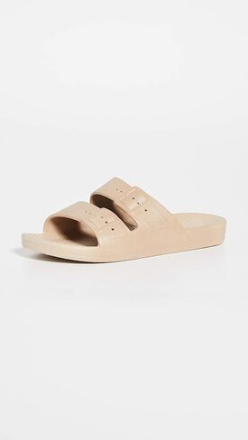 Freedom Moses Women's Moses Two Band Slides, Sands, 7-8 Medium US in Saudi Arabia