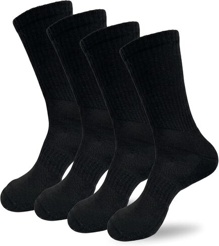 Unisex Military Olive Green Crew Socks 4-Pack, Cotton Stretchy Tactical Socks for Men Women, Casual Work Outdoor in Saudi Arabia