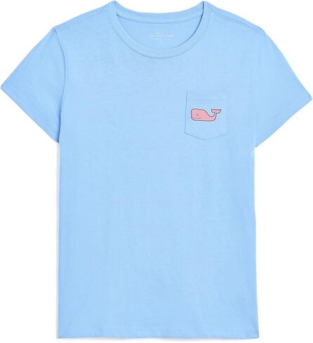 تي شيرت للفتيات من Vineyard Vines ذو أكمام قصيرة بجيب على شكل حوت Su26 للفتيات in Kuwait