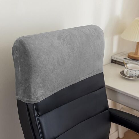 EFELIM Velvet Office Chair Headrest Cover for Computer Desk Chair Headrest Slipcover Headrest Protector Dust Headrest Slipcover (Coffee,2 Pack) in Saudi Arabia