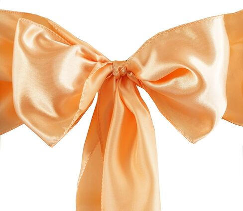 100 Antique Gold Satin Chair Sashes Bows Ties for Wedding Decorations Party Supplies Events Chair Covers Decor Banquet Reception in Saudi Arabia