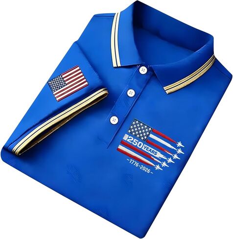 Mens 250th Anniversary USA Polo Shirt 250 Years America Golf Shirts 1776 2026 Patriotic Tops America Flag Tees Shirt in Kuwait