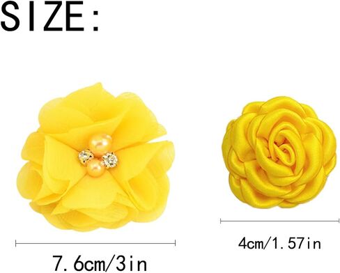 2 Pair Yellow Shoe Clips Yellow Flower Clips for Shoes Kitten Heels Decorations Beachy Heels Accessories for Wedding Party Summer Vacation in Saudi Arabia