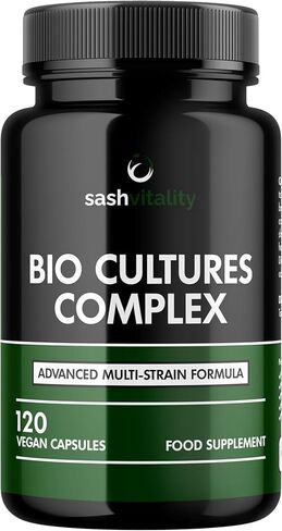 Probiotics & Prebiotics | 435 Billion CFU | Bio Cultures Complex | 120 Vegetarian Capsules for Women & Men - Lactobacillus Acidophilus, Bifidobacterium, Rhamnosus & Reuteri - Advanced Multi-Strain in Saudi Arabia