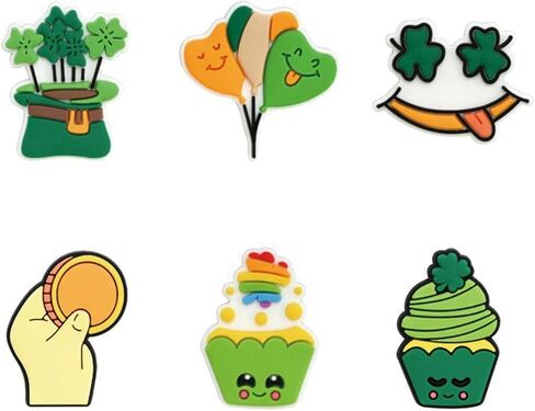 Lucky 4-Leaf Clover Shoe Charms for Girls, 20-Pack St. Patrick's Day Charms for Kids' Shoes, Assorted Lucky Clover Shoe Decorations, Bring Luck with Every Step in Saudi Arabia