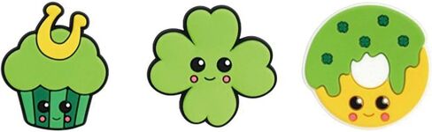 Lucky 4-Leaf Clover Shoe Charms for Girls, 20-Pack St. Patrick's Day Charms for Kids' Shoes, Assorted Lucky Clover Shoe Decorations, Bring Luck with Every Step in Saudi Arabia