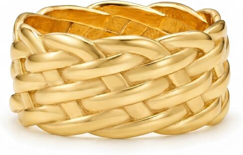 925 Sterling Silver 9mm Chunky Braided Rope Ring, Comfort Fit Twist Wedding Band for Men and Women, US Sizes 6-13 in Kuwait