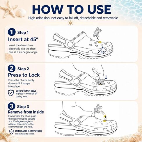24 Pcs Beach Shoe Charms for Women, Resin Ocean Theme Clog Decoration Accessories with Starfish Pearl, Jewels Flower Charms for Girls,Pearl Shoe Chain in Saudi Arabia