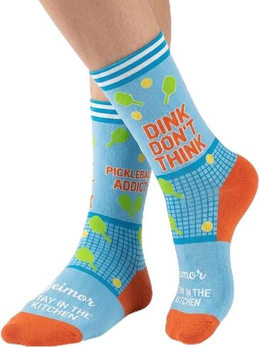 Funny Pickleball Socks, Unisex Athletic Sports Crew Socks for Men Women, Running Socks, Novelty Pickleball Accessories Gifts in Saudi Arabia