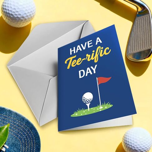 HAPPYPOP Golf Gift Set for Men - Golf Socks, Hat Clip with Ball Marker, Greeting Card for Dad, Husband, and Golfers for Father's Day, Christmas & Birthday in Saudi Arabia