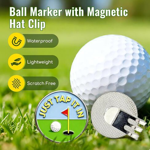 HAPPYPOP Golf Gift Set for Men - Golf Socks, Hat Clip with Ball Marker, Greeting Card for Dad, Husband, and Golfers for Father's Day, Christmas & Birthday in Saudi Arabia